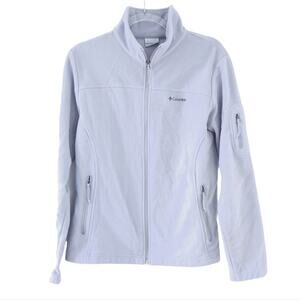 Columbia Fleece Full Zip Jacket Coat Large Men Gray Athletic Outdoor Hiking